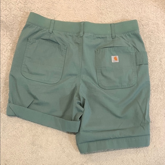 Women's Green Carthart Shorts - Picture 3 of 3